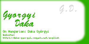gyorgyi daka business card
